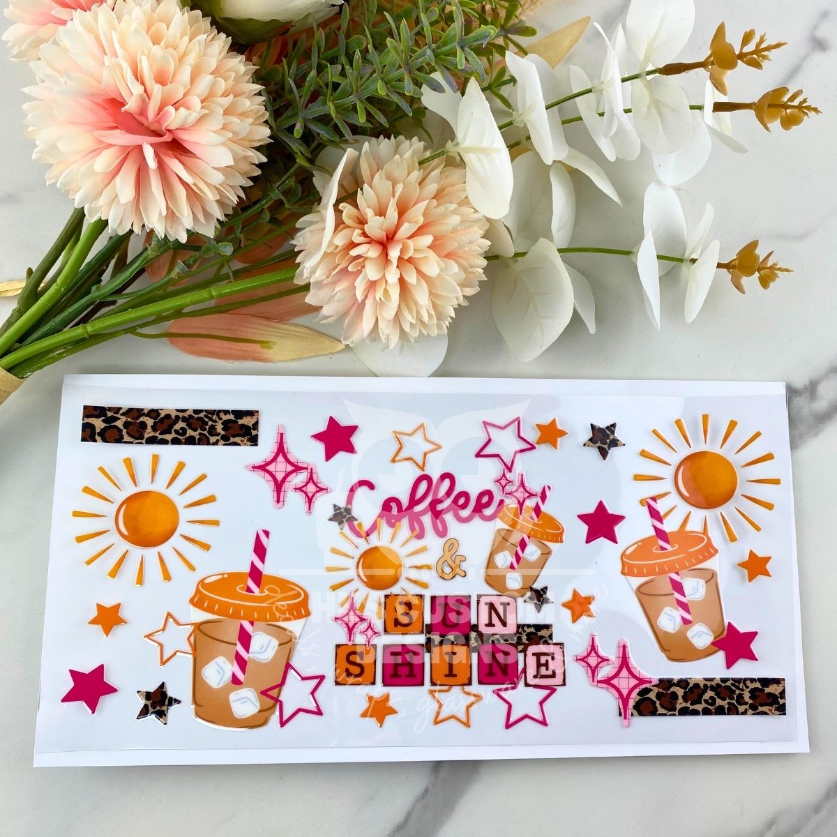 Coffee and Sunshine | 16 oz UV DTF Wrap