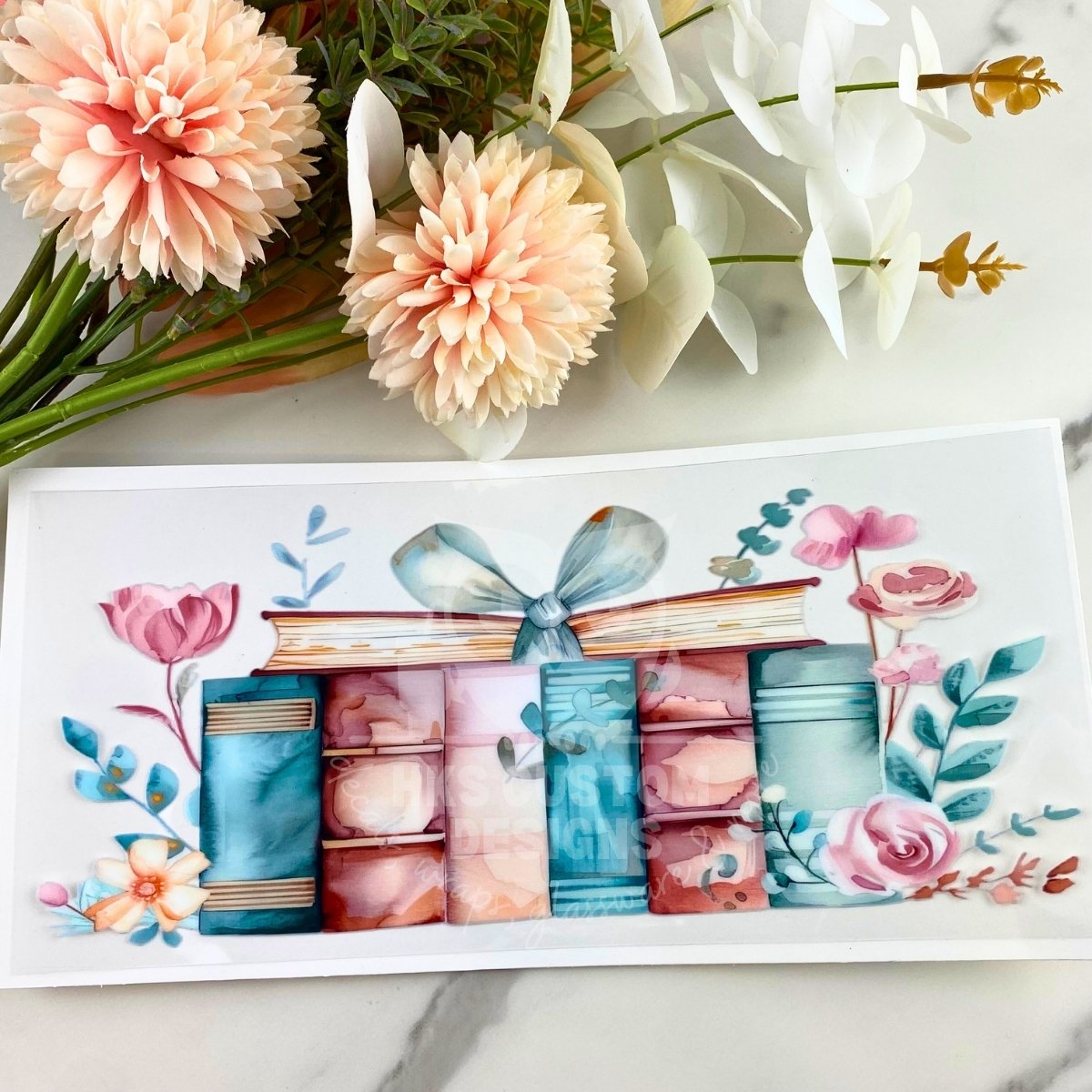 Watercolor Books | 16 oz UV DTF Wrap