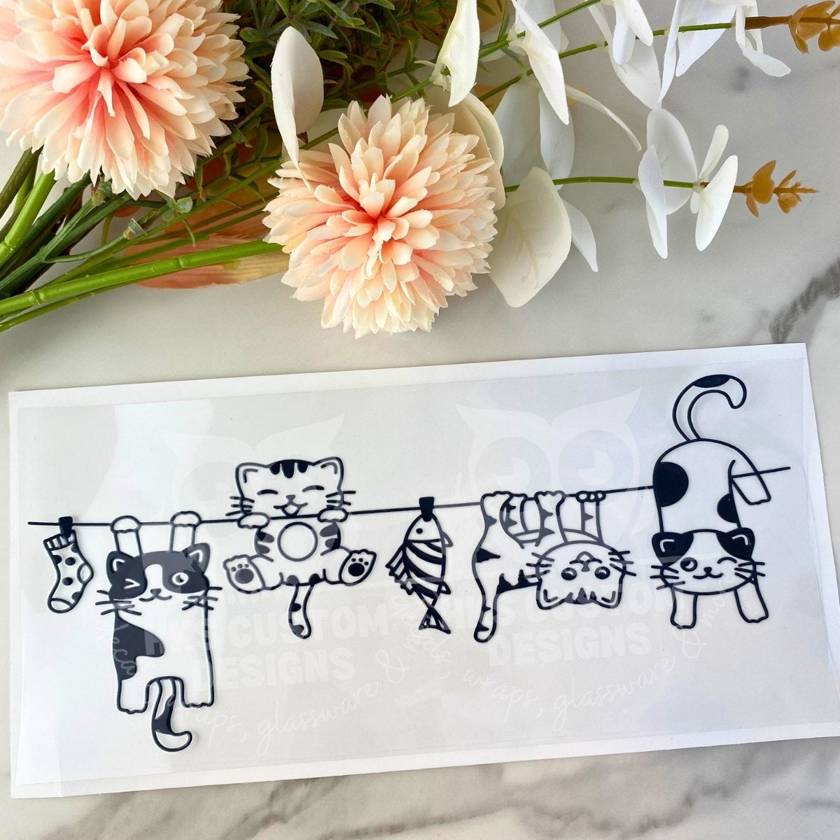 Silly Cats | 16 oz UV DTF Wrap