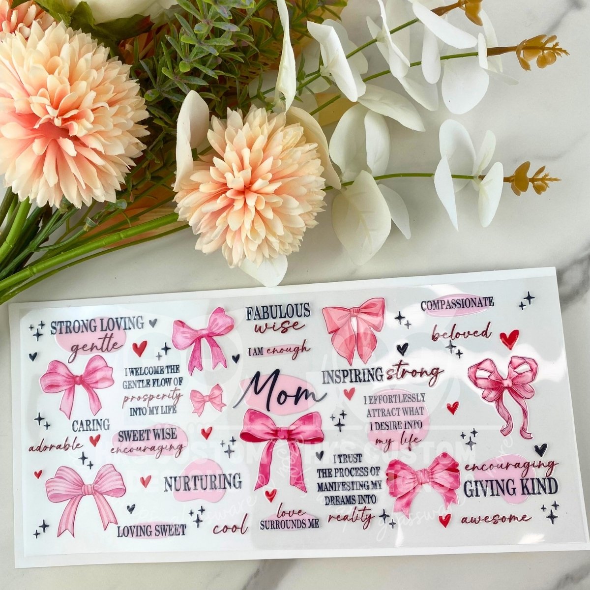 Mom Affirmations | 16 oz UV DTF Wrap