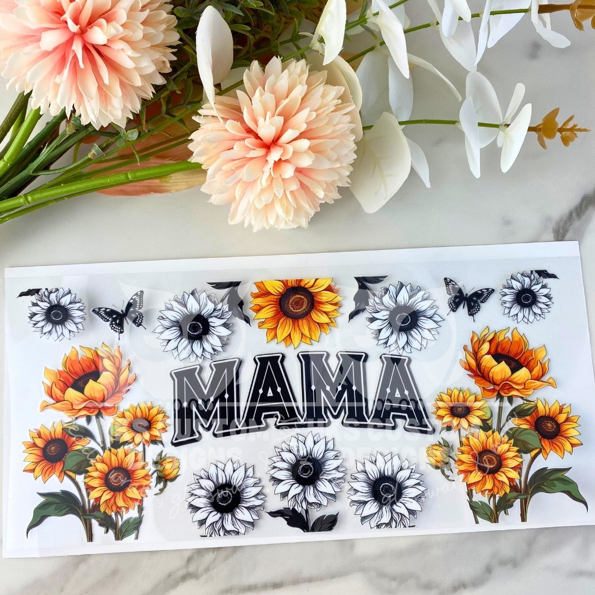 Mama Sunflowers | 16 oz UV DTF Wrap
