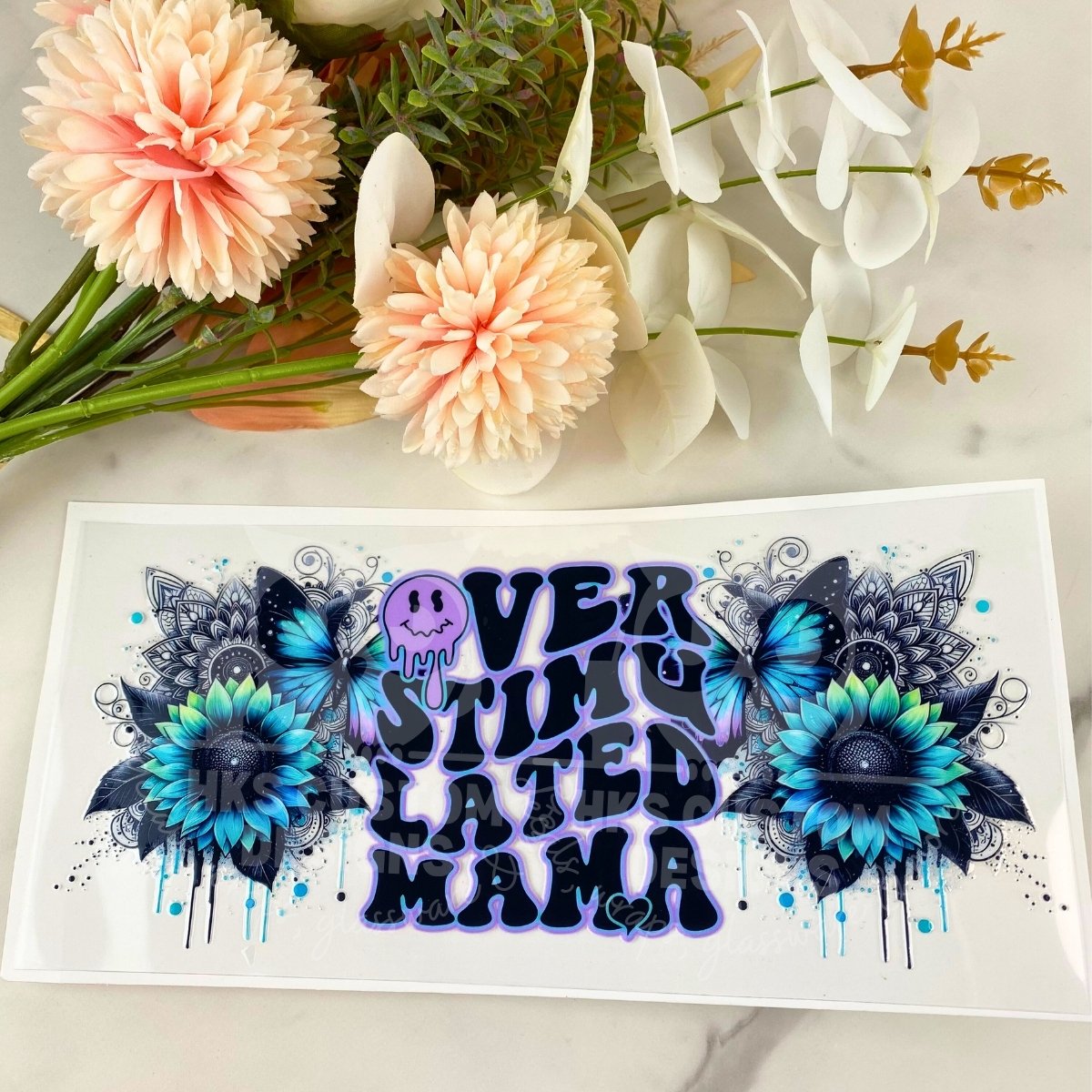 Overstimulated Mama | 16 oz UV DTF Wrap