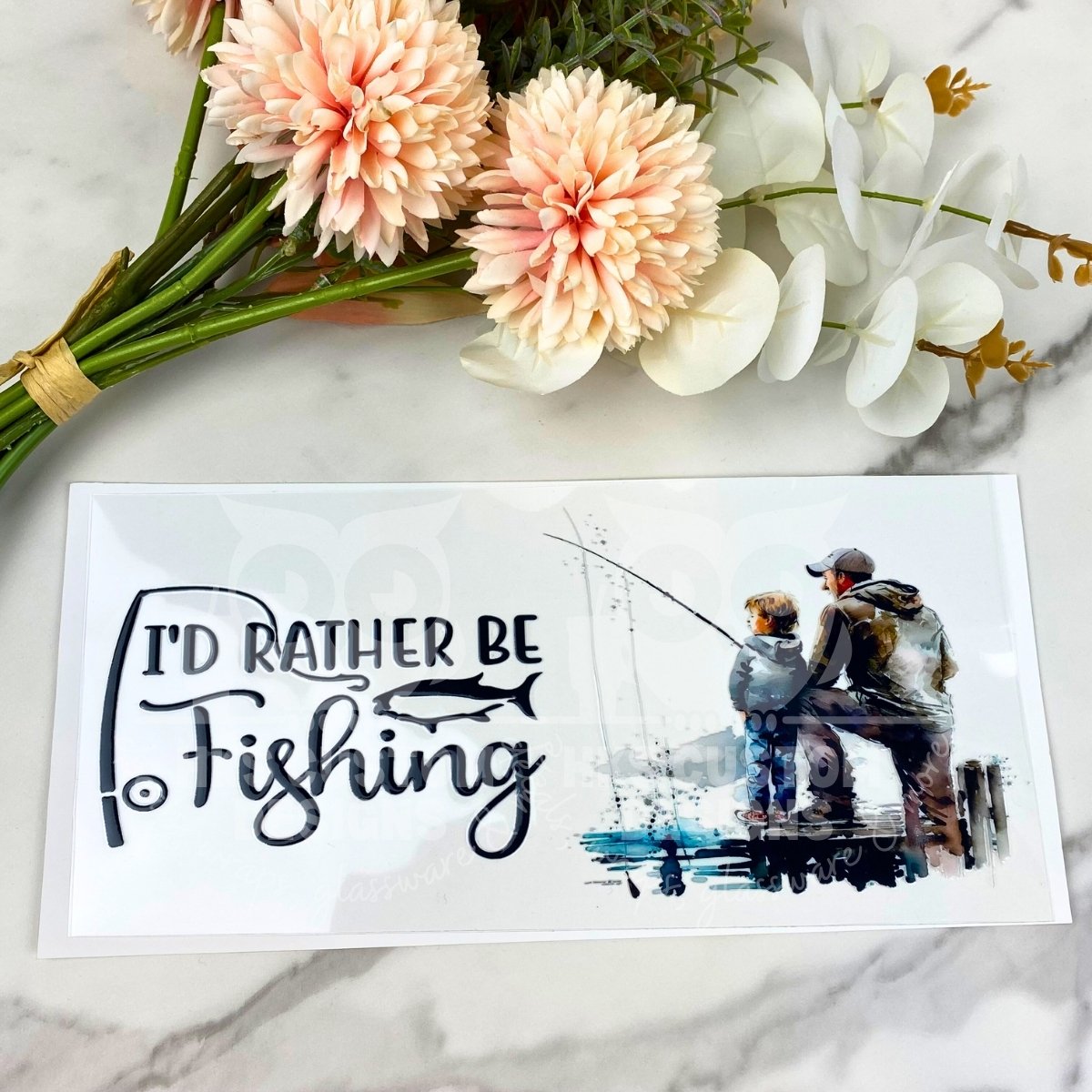 I'd Rather Be Fishing | 16 oz UV DTF Wrap