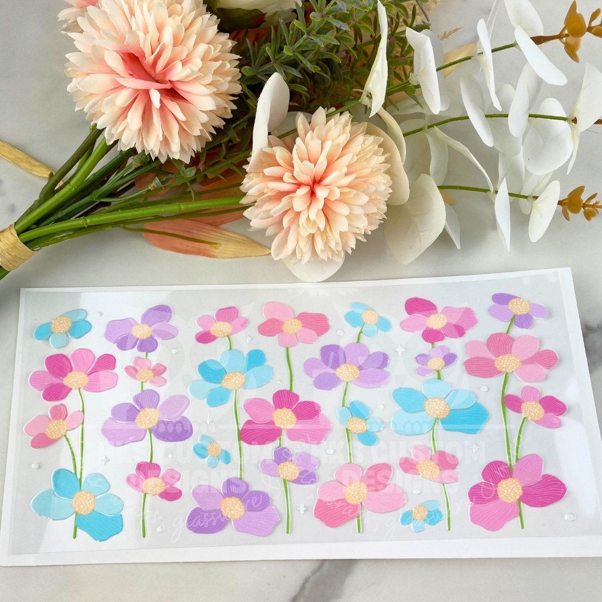 Simple Wildflowers | 16 oz UV DTF Wrap
