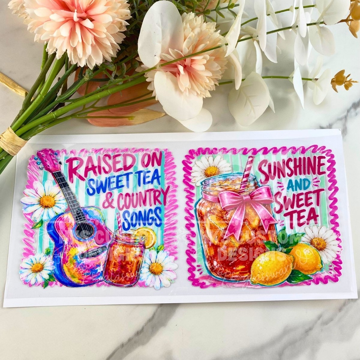 Sweet Tea & Country | 16 oz UV DTF Wrap