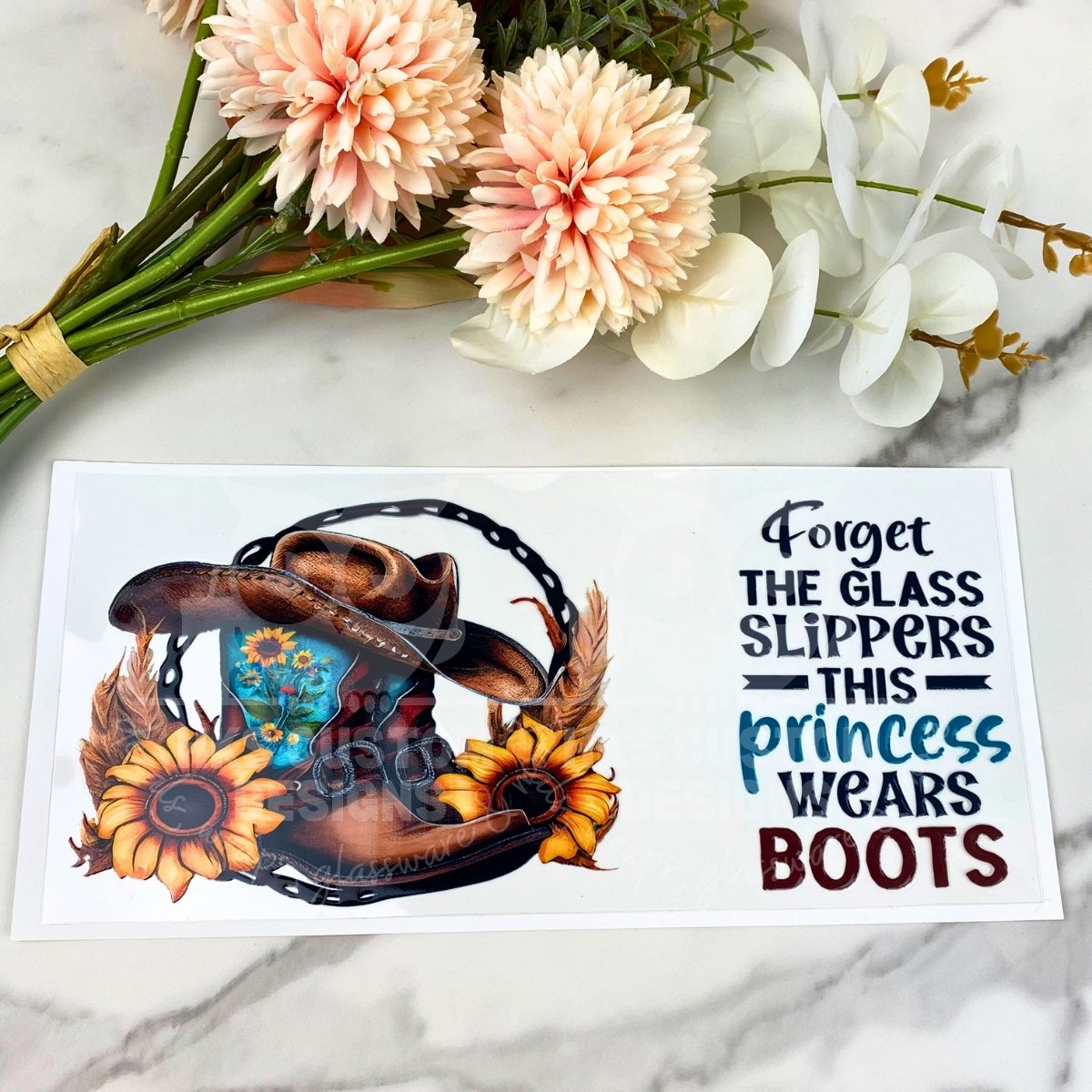 This Princess Wears Boots | 16 oz UV DTF Wrap