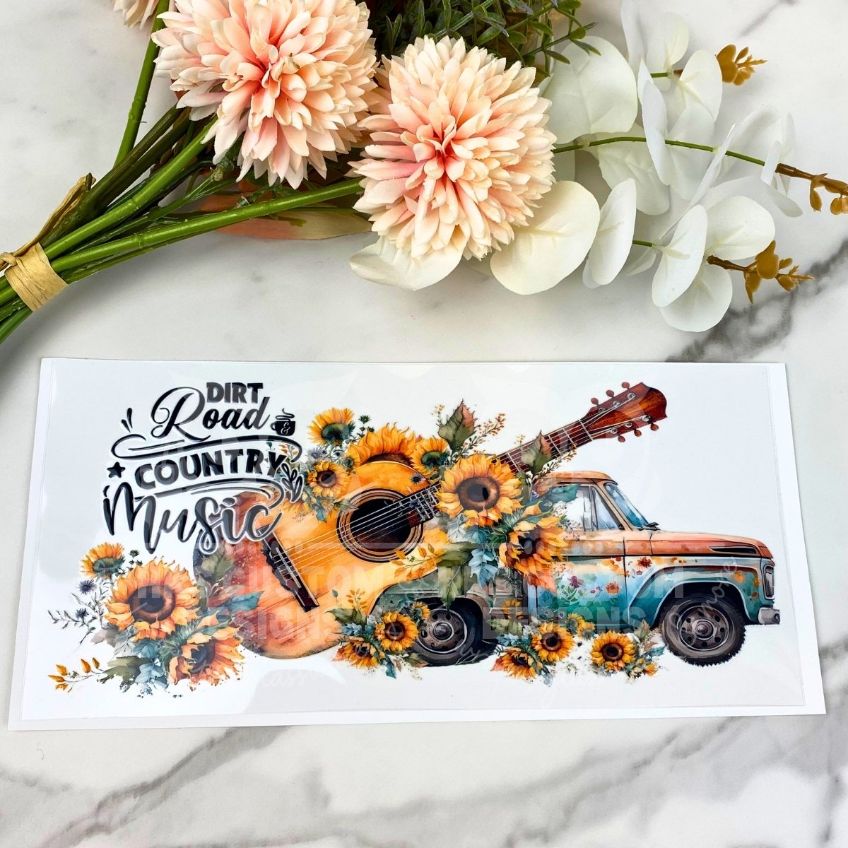 Dirt Roads & Country Music | 16 oz UV DTF Wrap