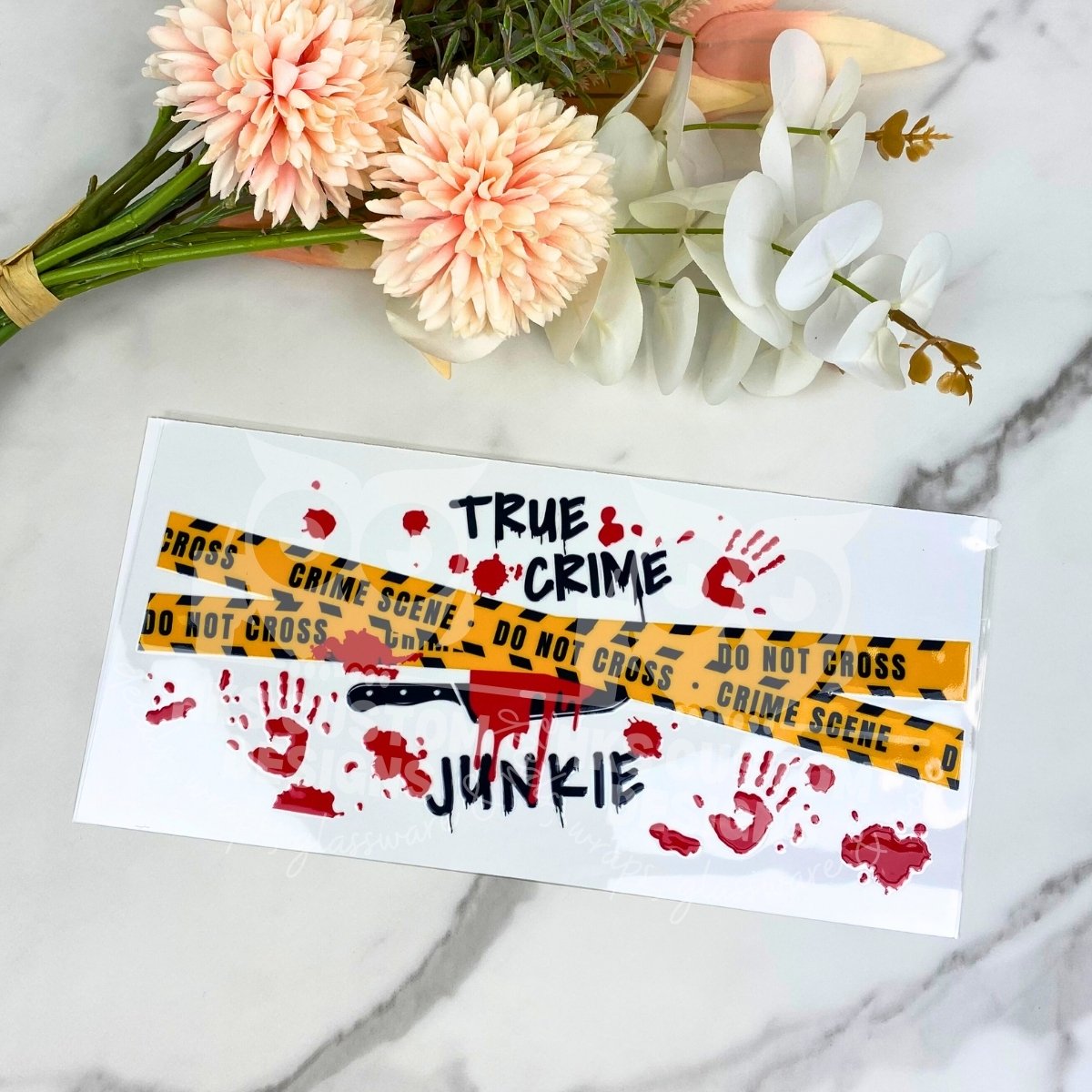 True Crime Junkie | 16 oz UV DTF Wrap