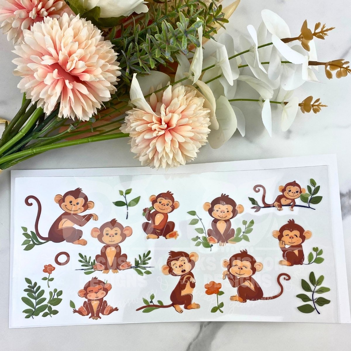 Monkey | 16 oz UV DTF Wrap