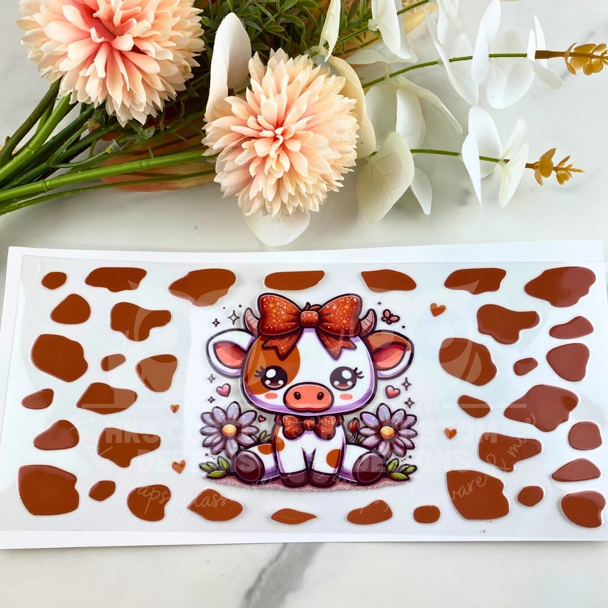 Brown Cow2 | 16 oz UV DTF Wrap