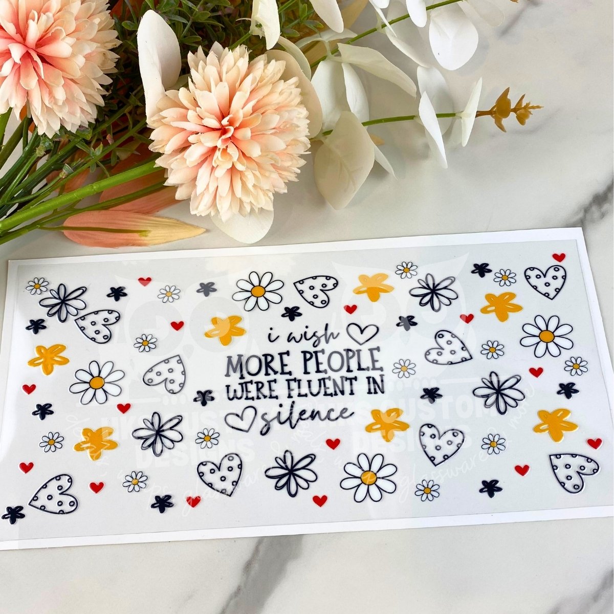Fluent in Silence | 16 oz UV DTF Wrap