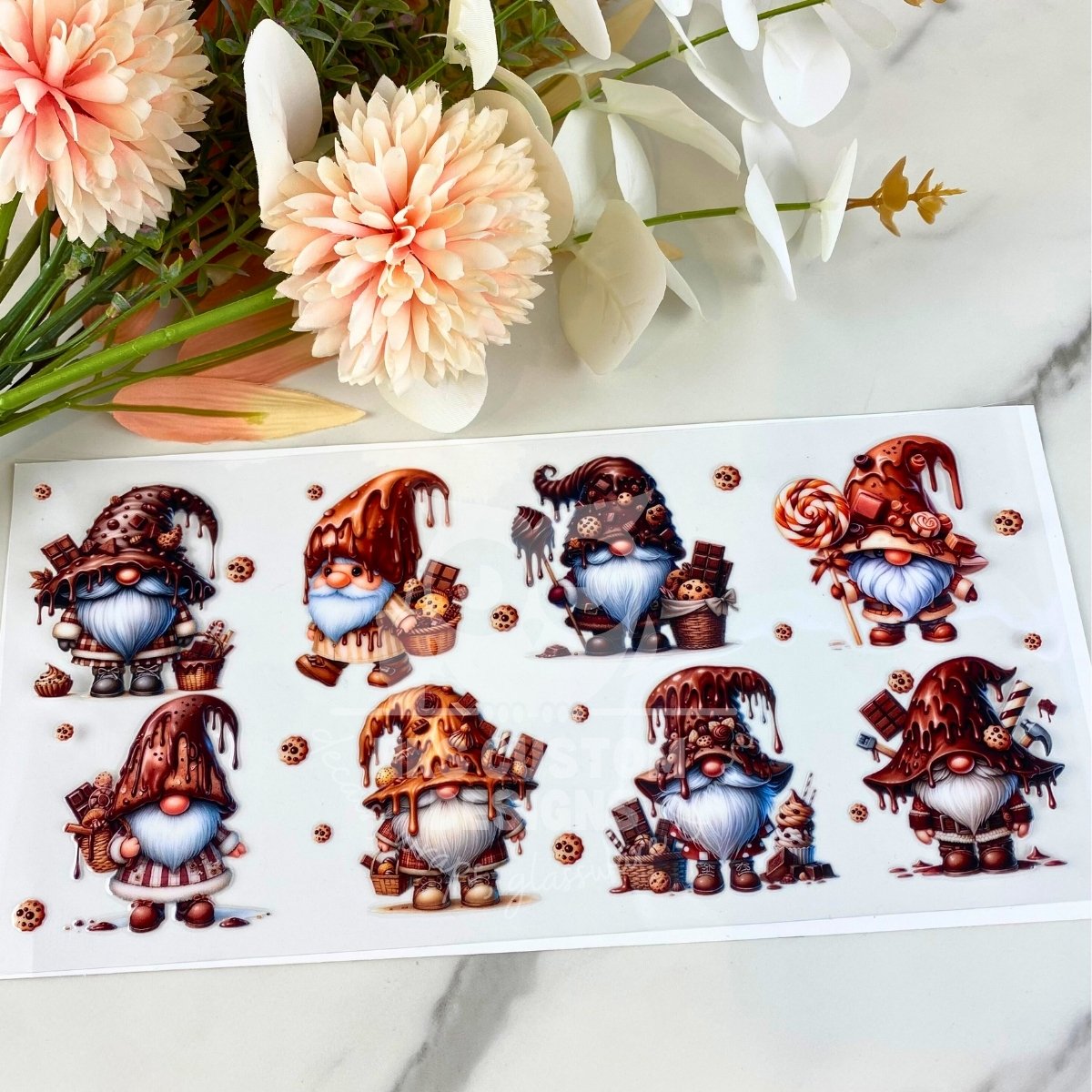 Chocolate Gnomes | 16 oz UV DTF Wrap