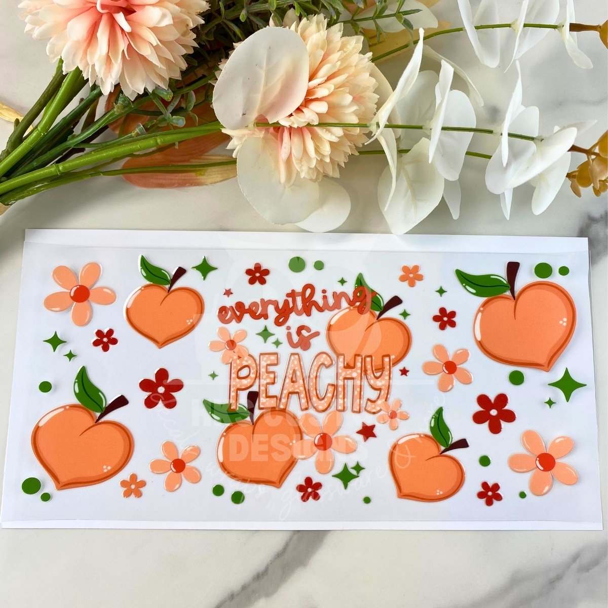 Everything is Peachy | 16 oz UV DTF Wrap