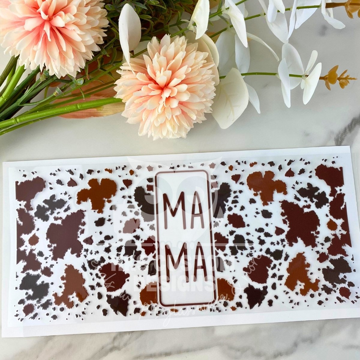 Mama Cow Print | 16 oz UV DTF Wrap