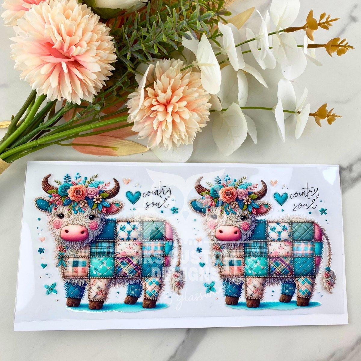 Country Soul Cows | 16 oz UV DTF Wrap