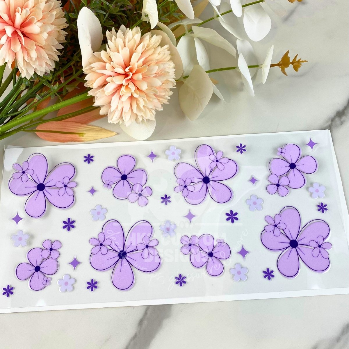Purple Floral2 | 16 oz UV DTF Wrap