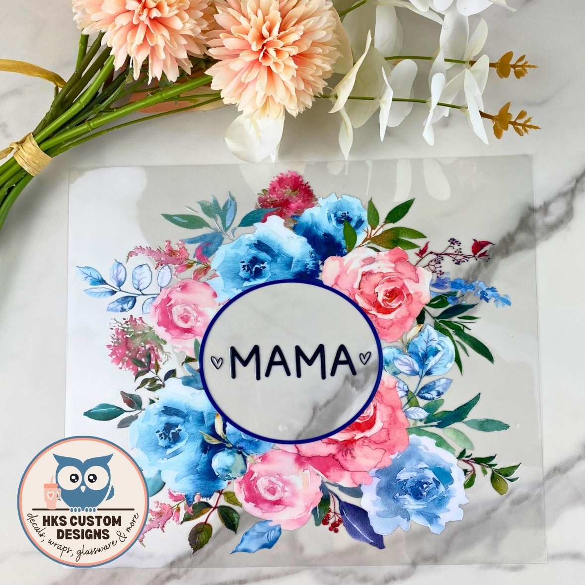 MAMA (floral) | 20/25 oz UV DTF Wrap