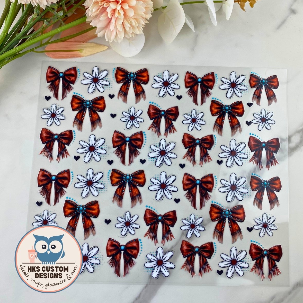 Western Bows | 20/25 oz UV DTF Wrap