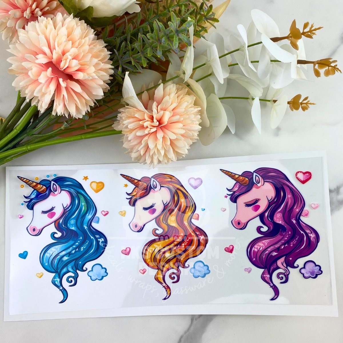 3 Unicorns2 | 16 oz UV DTF Wrap