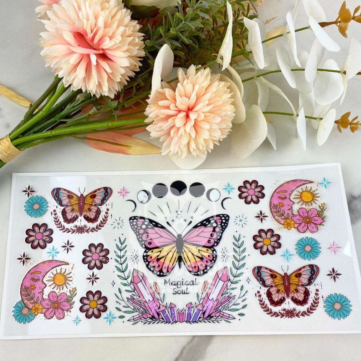 Magical Soul Butterfly | 16 oz UV DTF Wrap