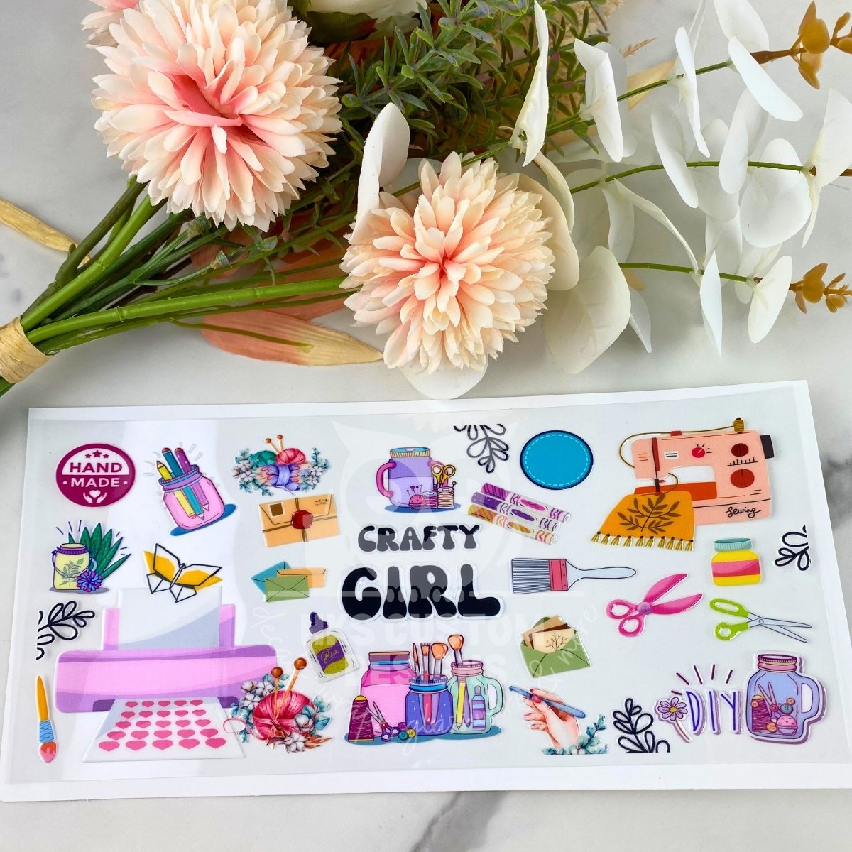 Crafty Girl | 16 oz UV DTF Wrap