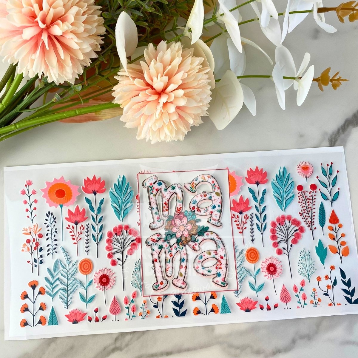 Mama Floral | 16 oz UV DTF Wrap
