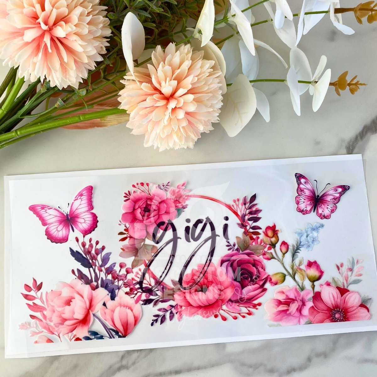 Gigi Floral | 16 oz UV DTF Wrap