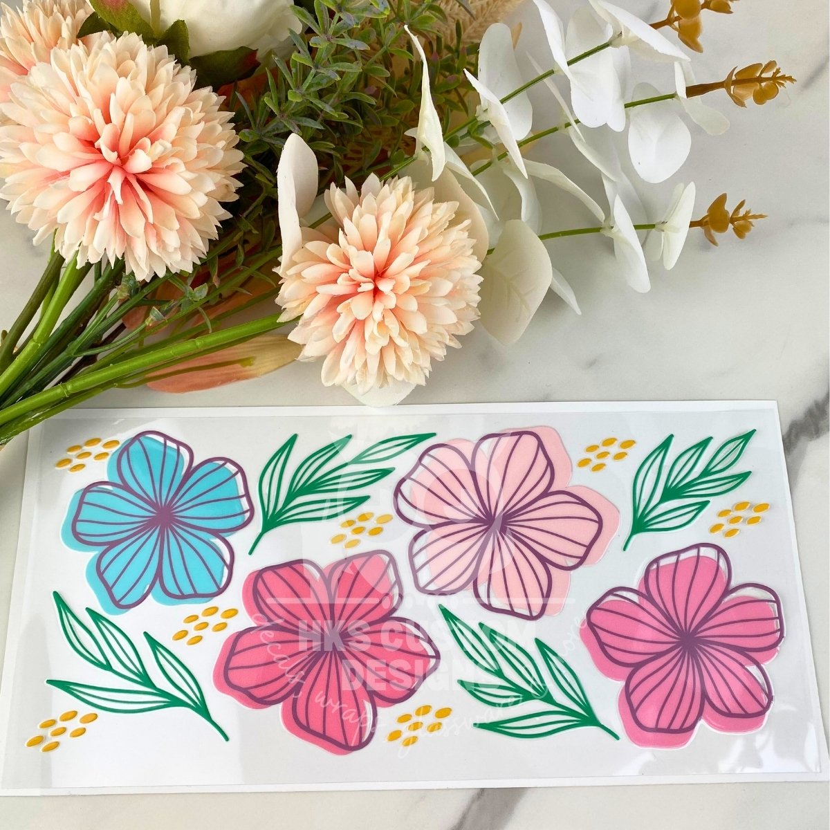Boho Floral2 | 16 oz UV DTF Wrap