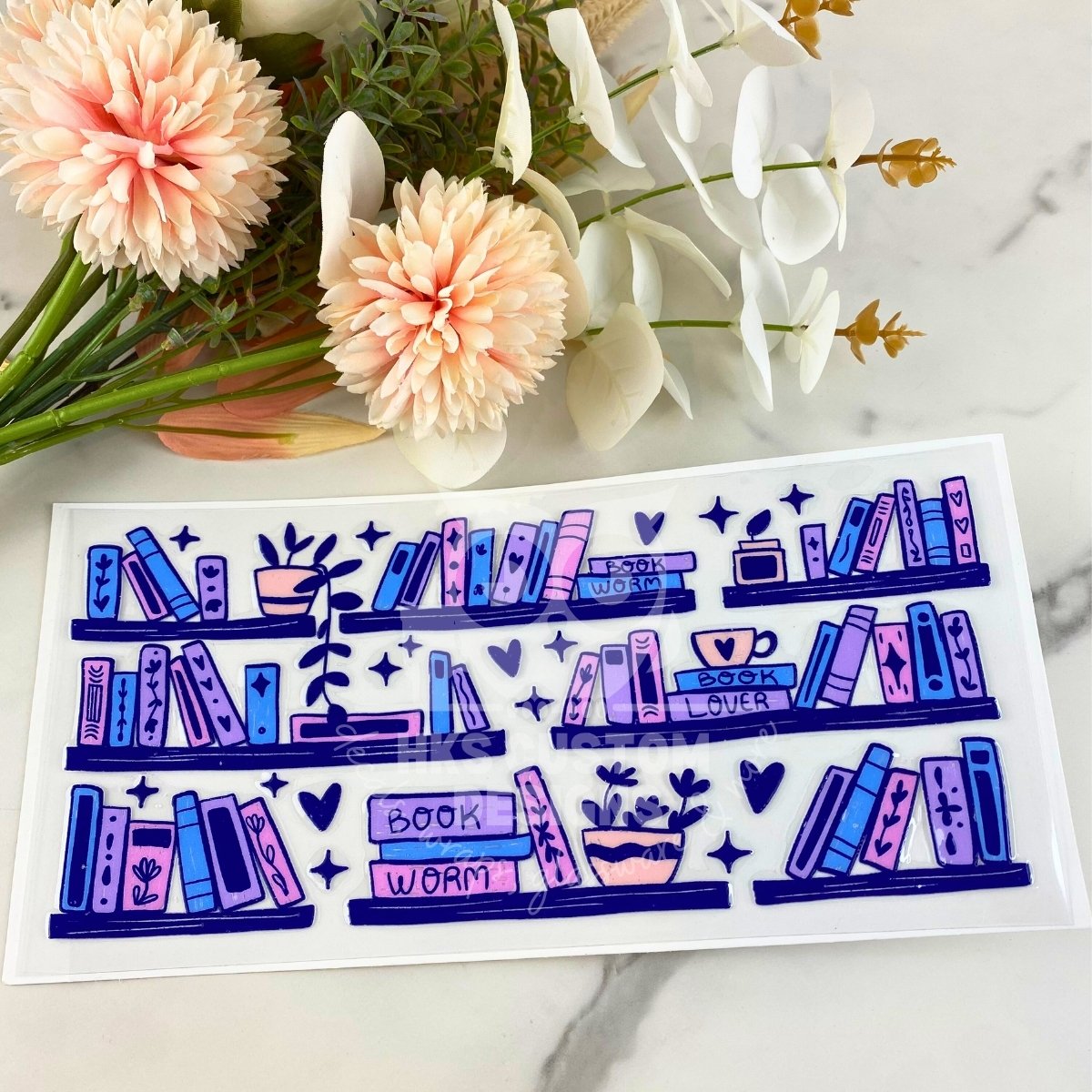 Blue Book Shelf | 16 oz UV DTF Wrap