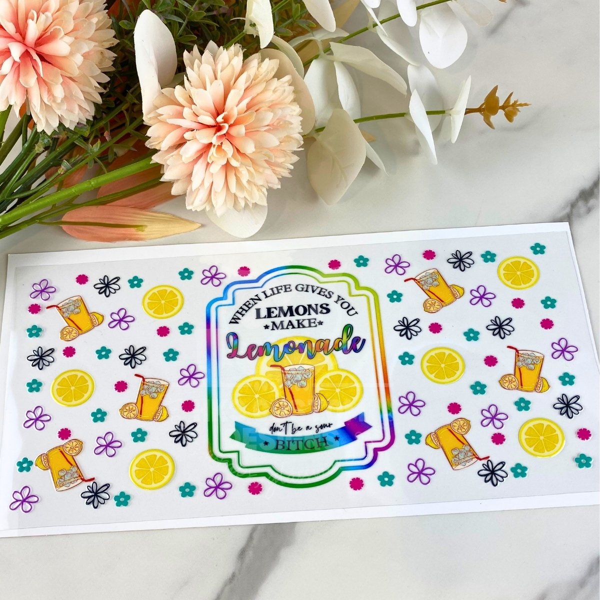 When Life Gives You Lemons3 | 16 oz UV DTF Wrap