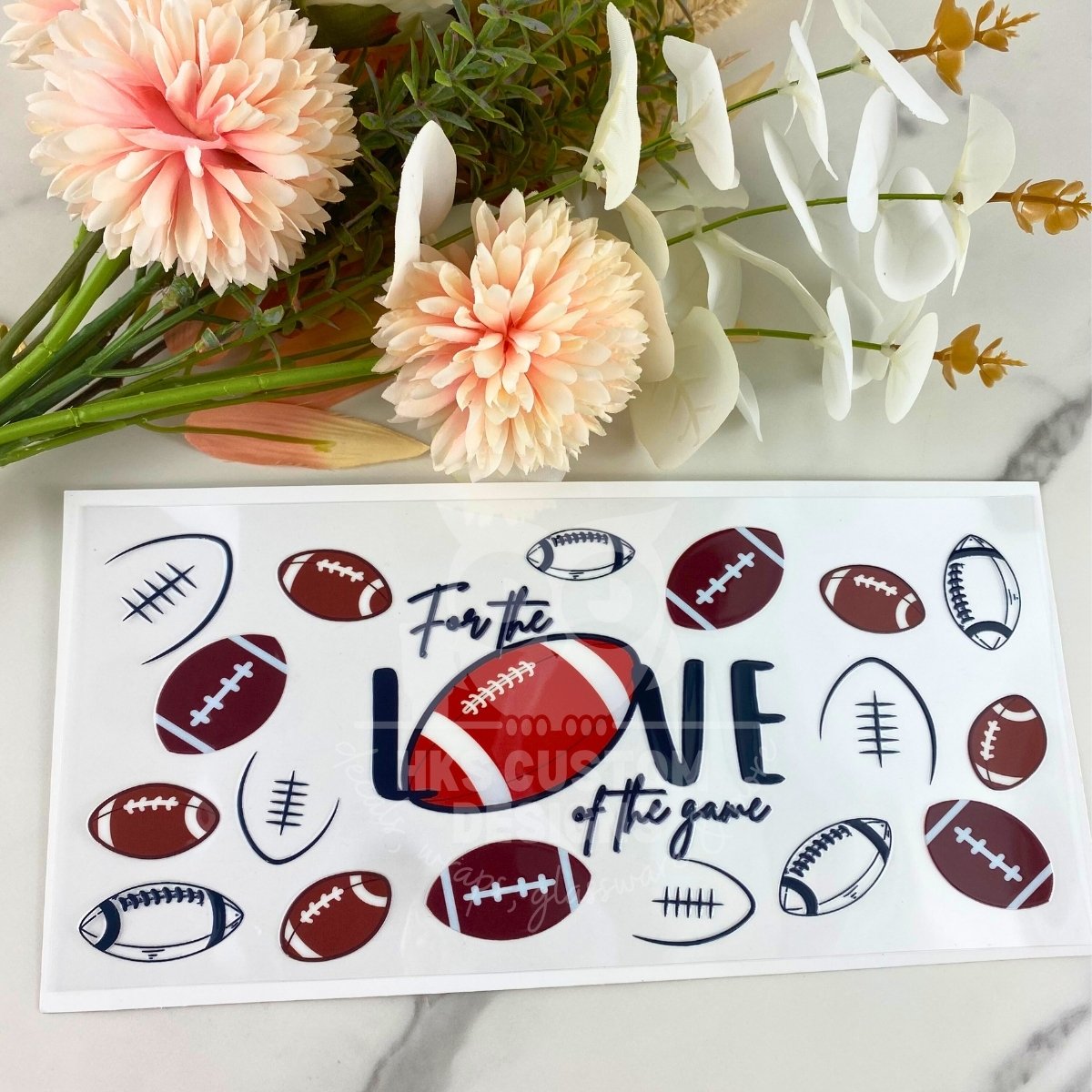 Football for the love of the game | 16 oz UV DTF Wrap