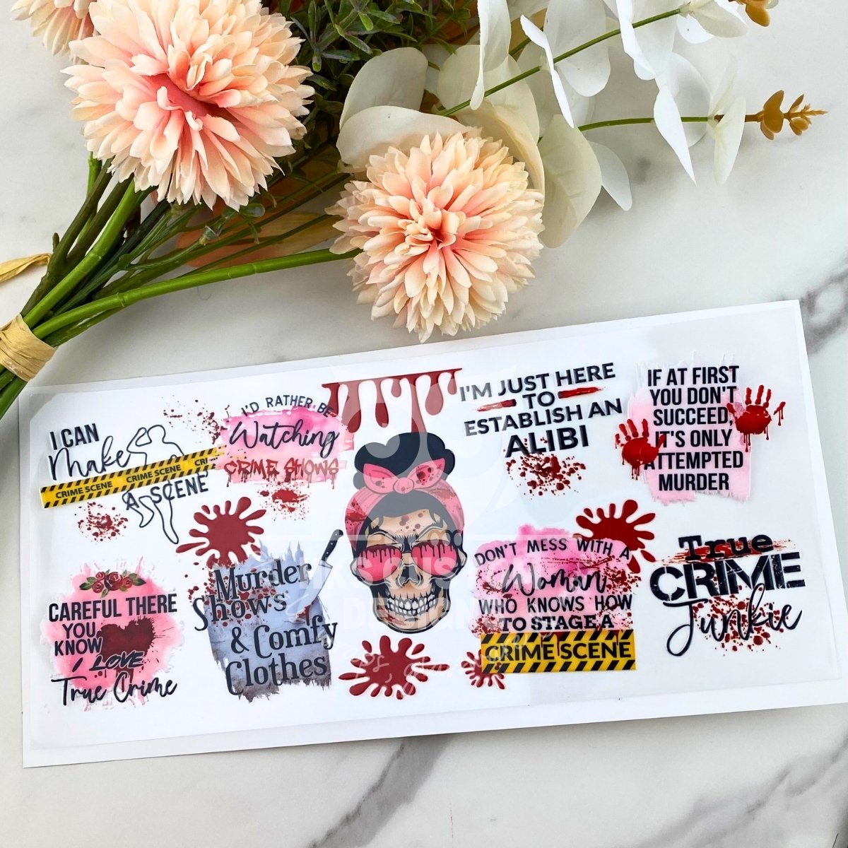 True Crime2 | 16 oz UV DTF Wrap