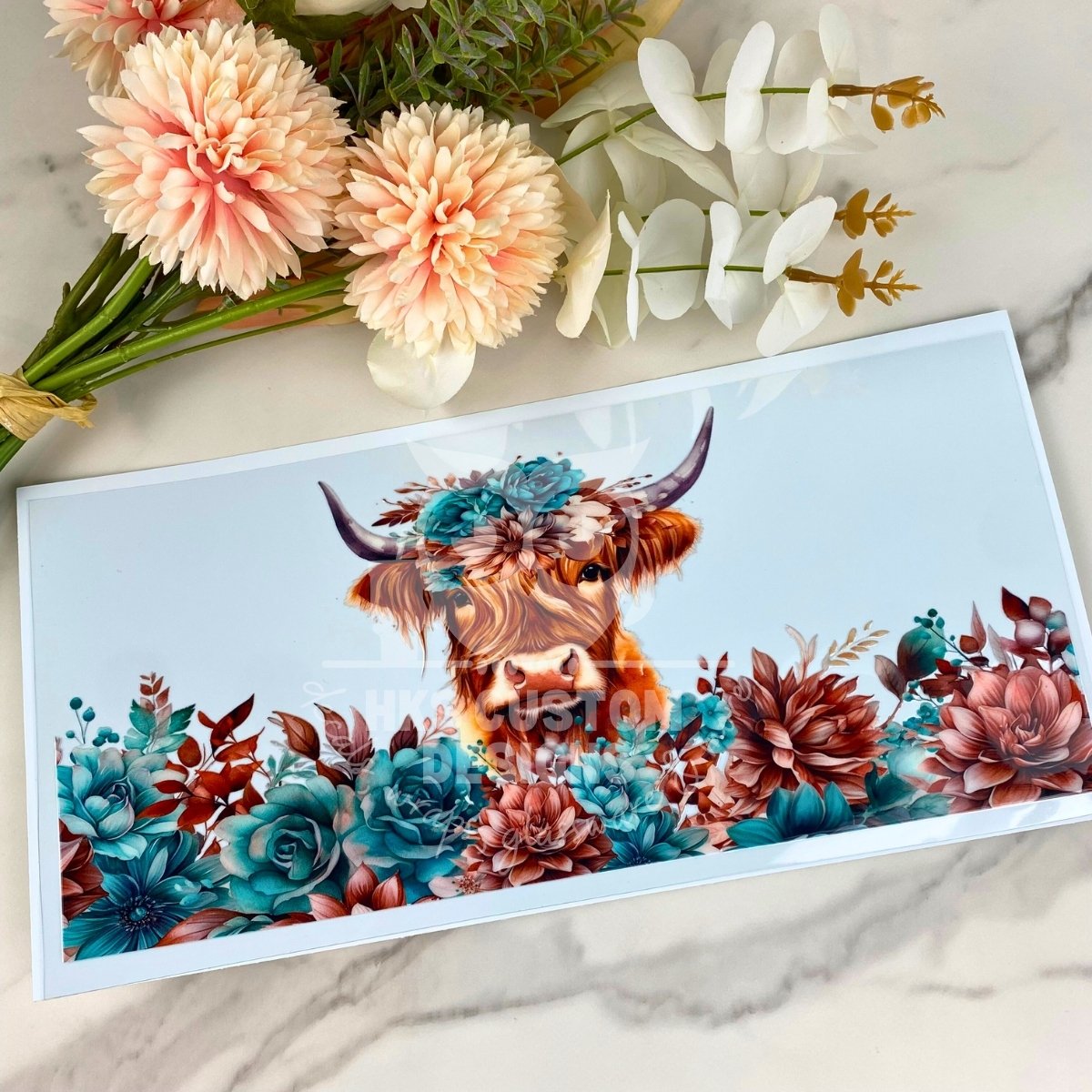 Highland Cow | 40 oz UV DTF Wrap