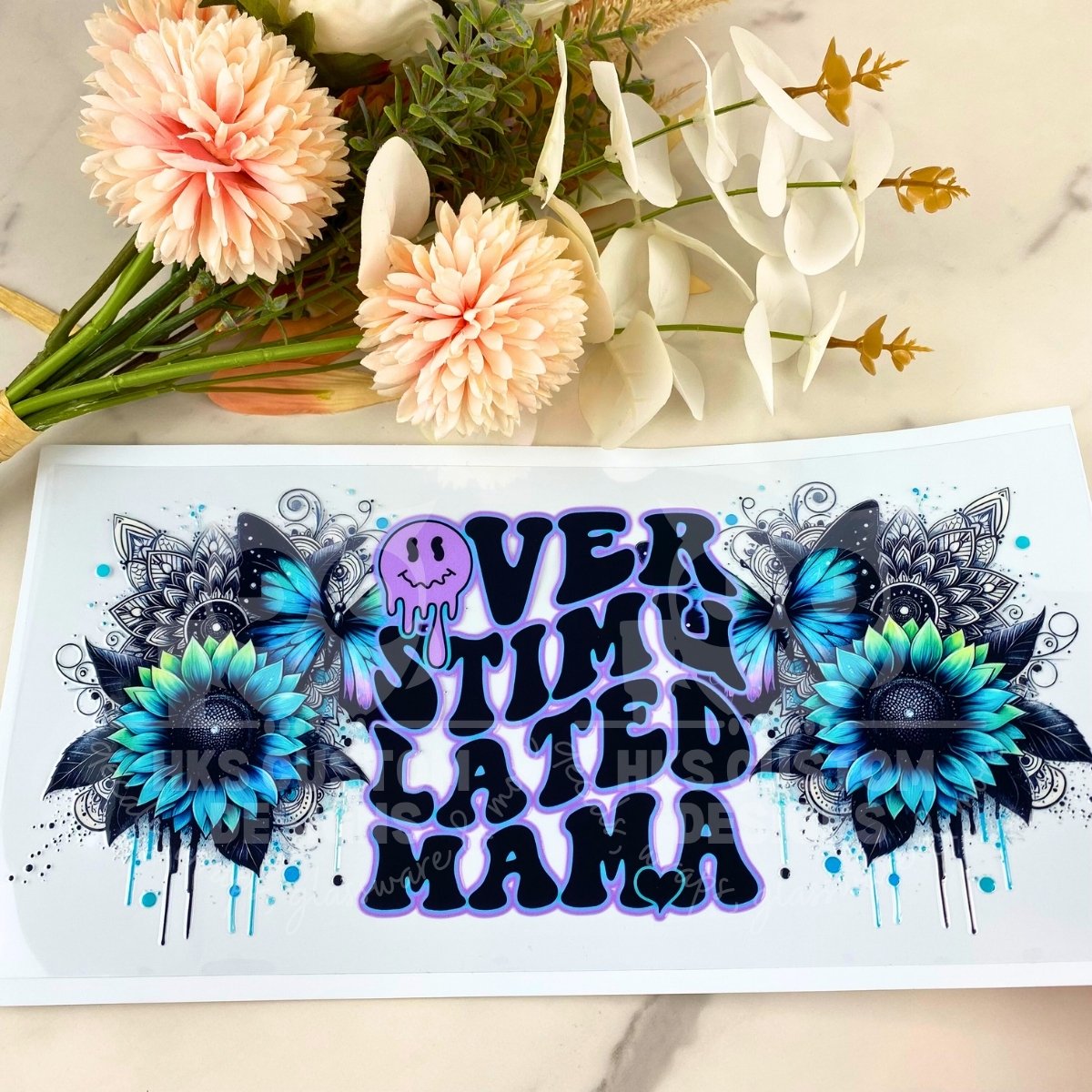 Overstimulated Mama | 40 oz UV DTF Wrap