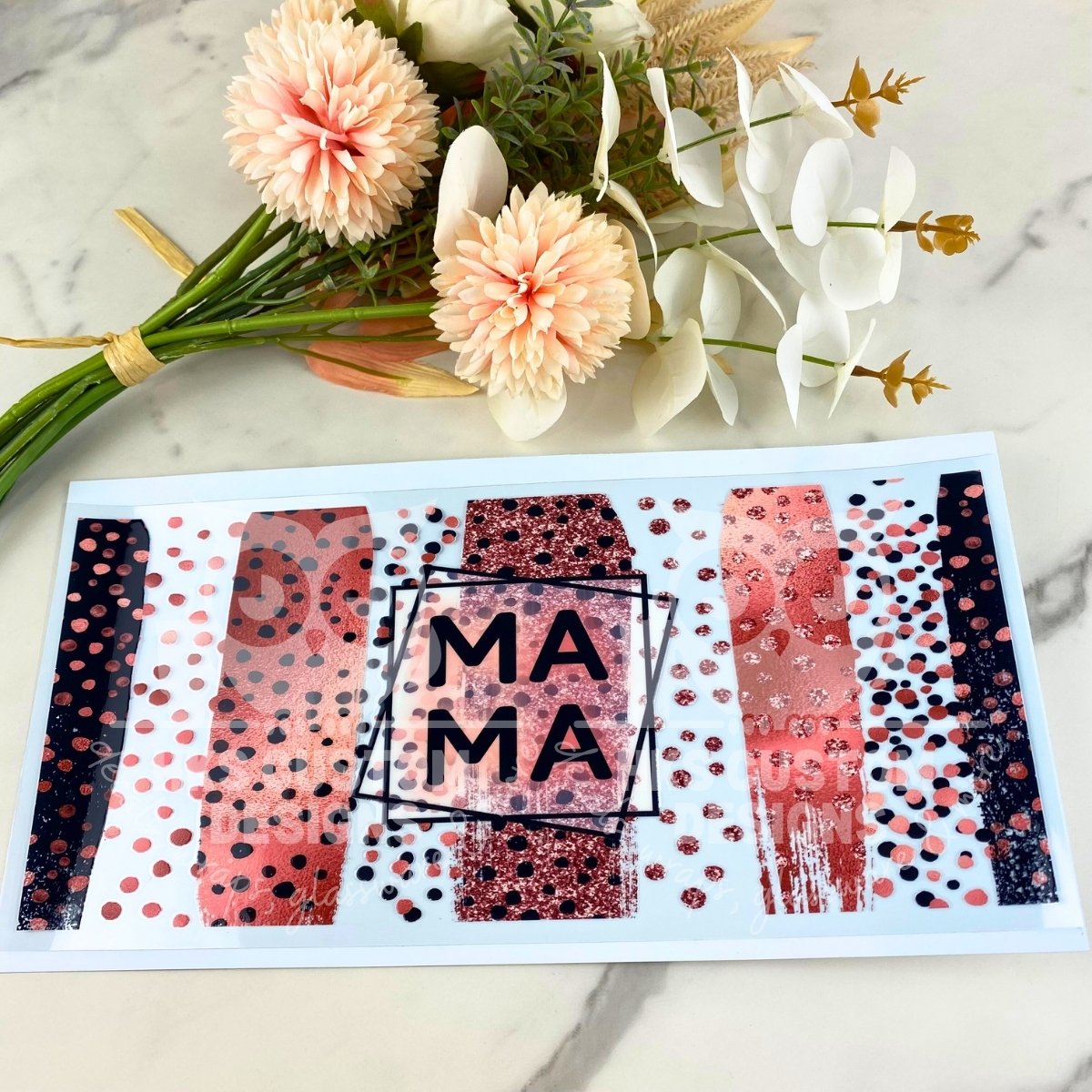 Mama Brush Strokes | 40 oz UV DTF Wrap