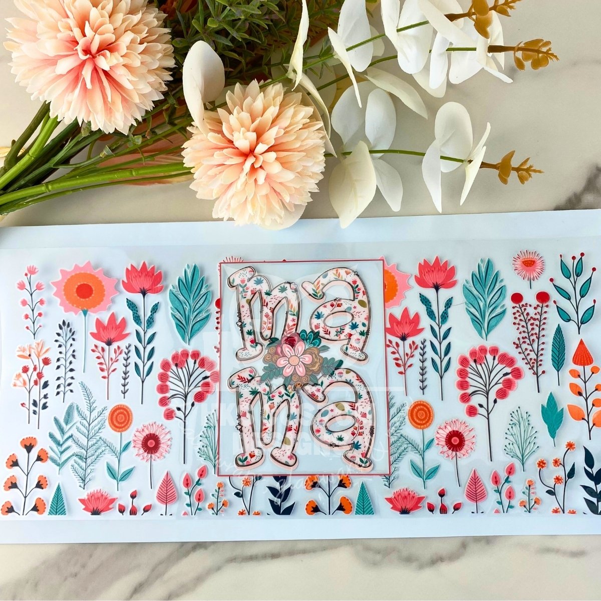 Floral Mama | 40 oz UV DTF Wrap