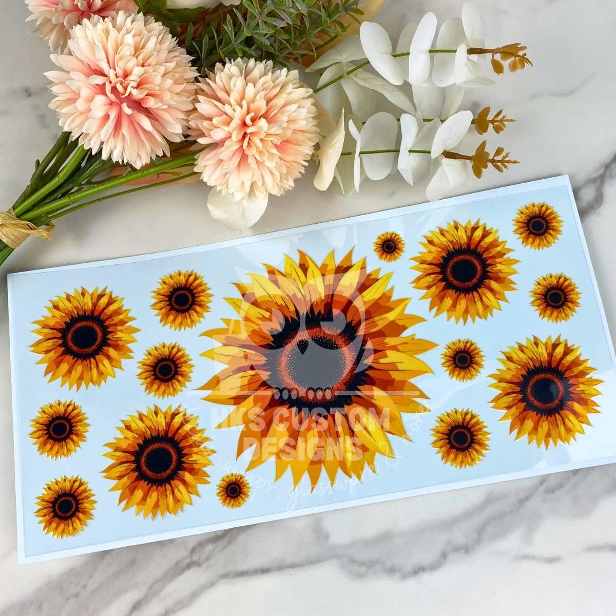 Sunflowers | 40 oz UV DTF Wrap