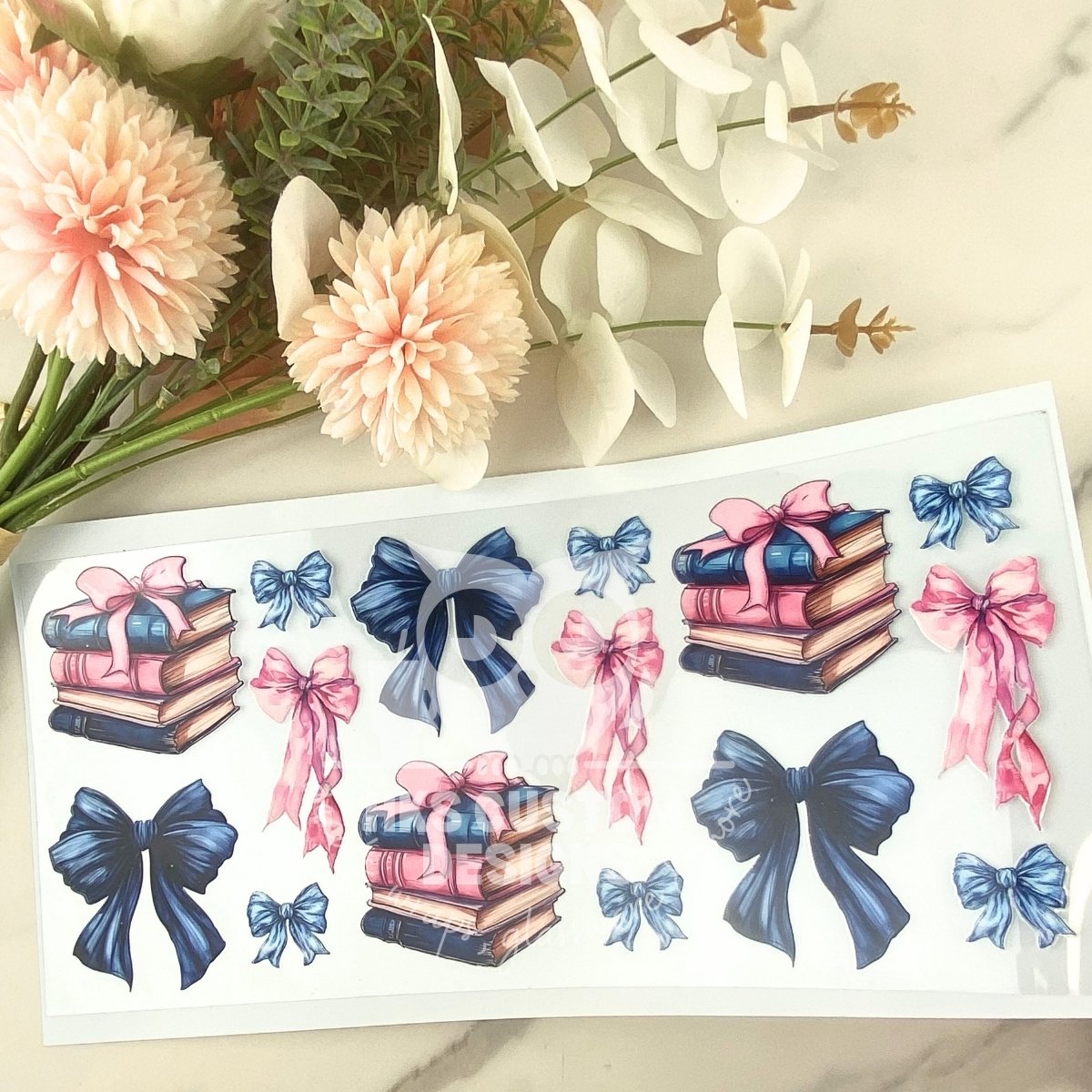 Bows and Books | 40 oz UV DTF Wrap