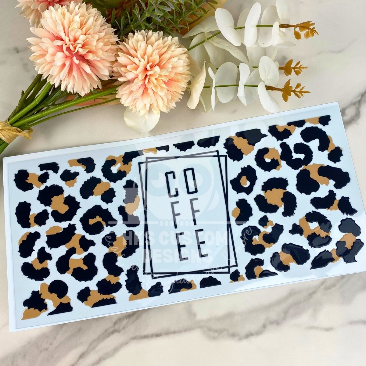 Leopard Print Coffee | 40 oz UV DTF Wrap