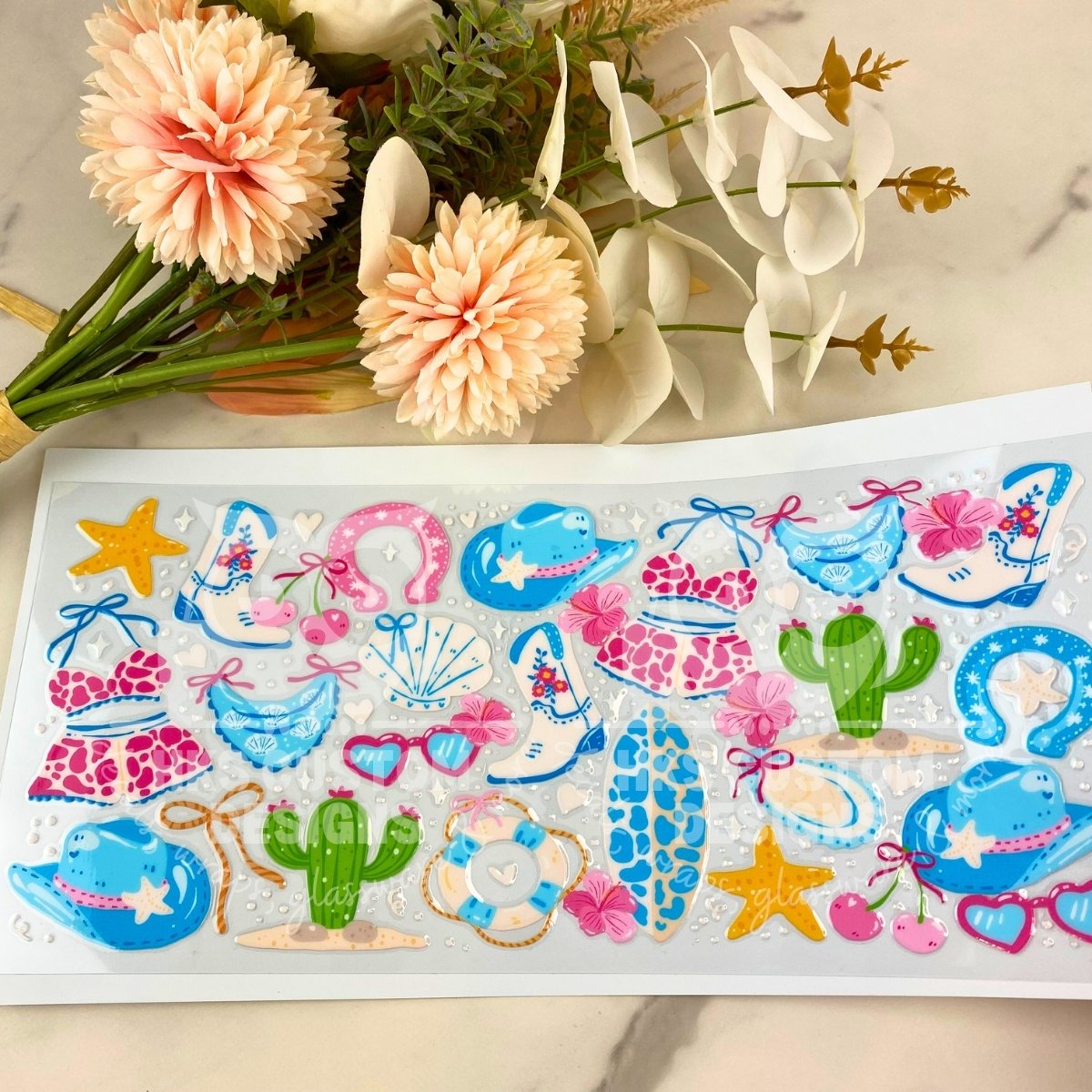 Coastal Cowgirl | 40 oz UV DTF Wrap