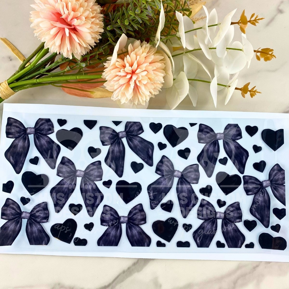 Black Bows | 40 oz UV DTF Wrap