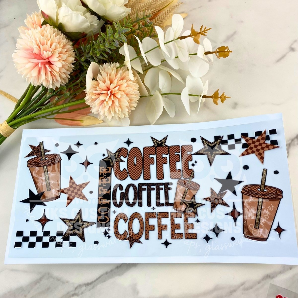 Coffee Coffee Coffee | 40 oz UV DTF Wrap