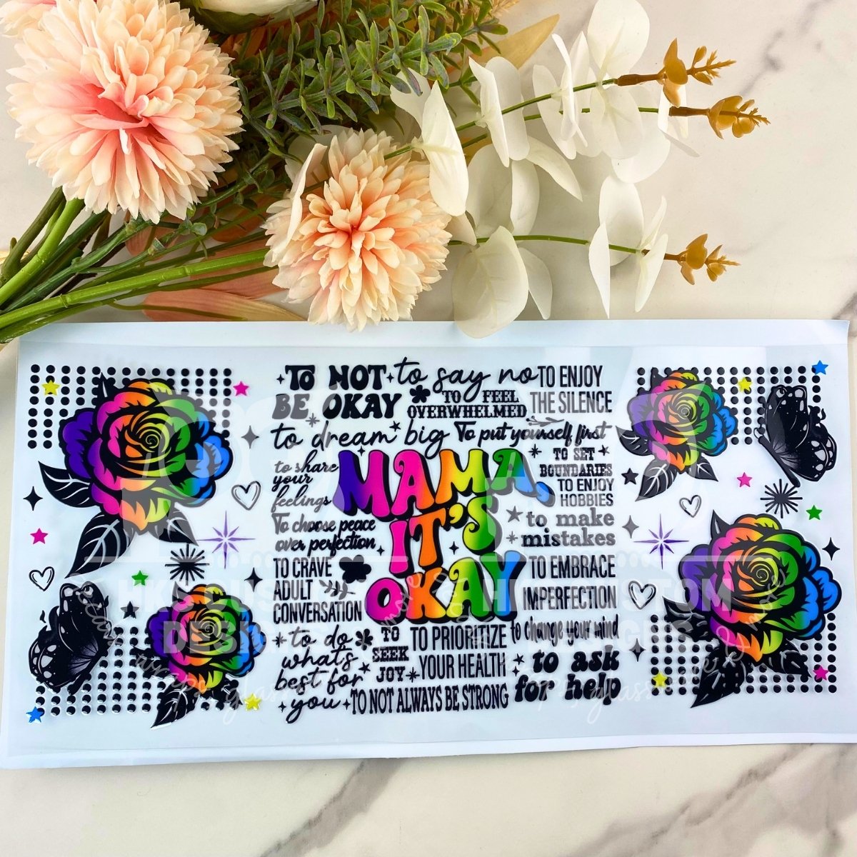 Mama It's Okay | 40 oz UV DTF Wrap