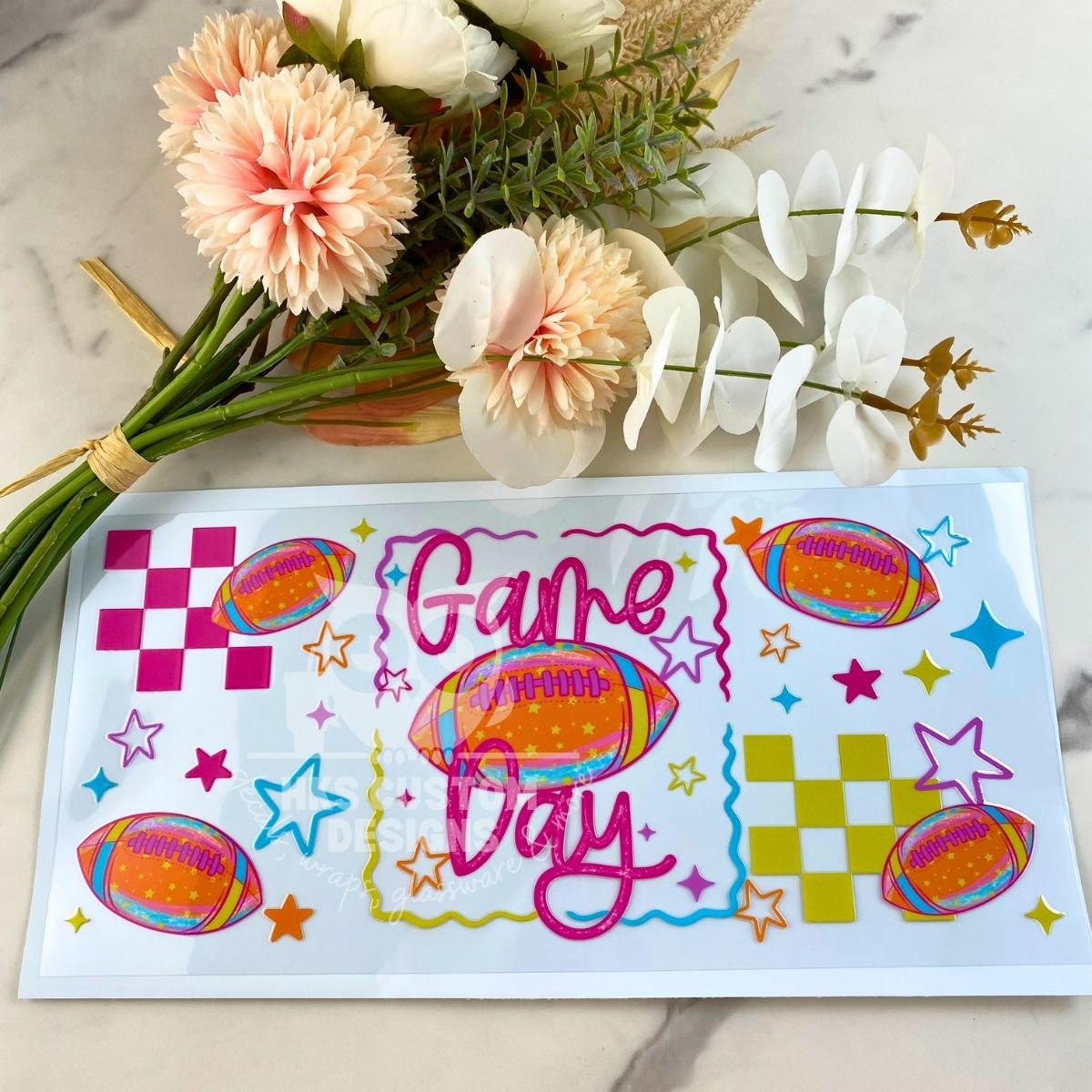 Game Day Colorful | 40 oz UV DTF Wrap