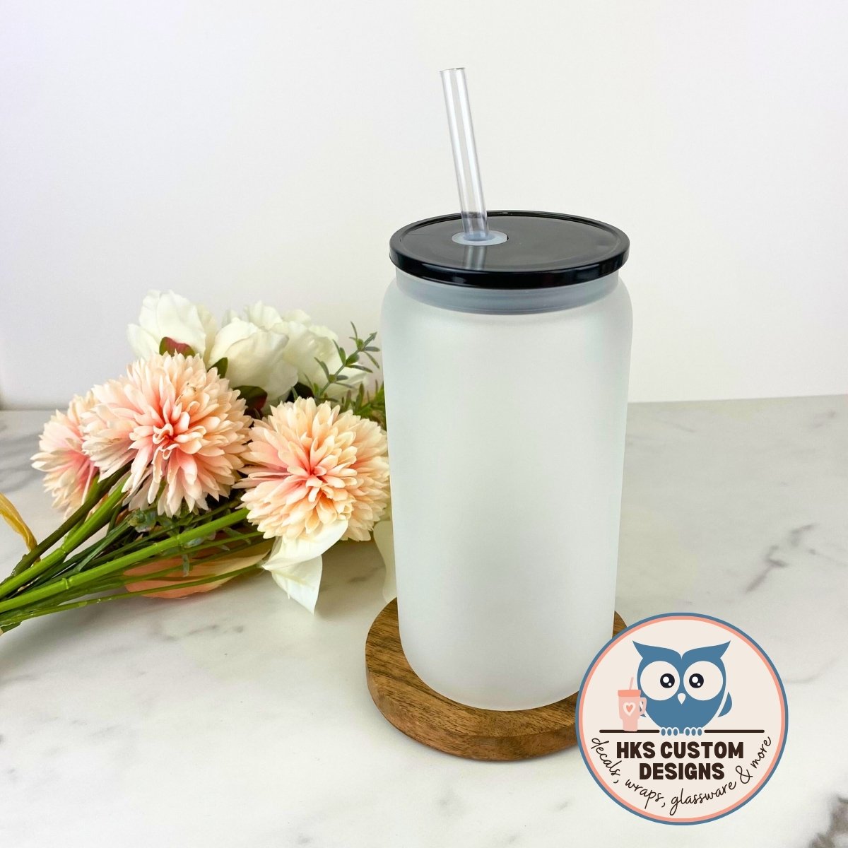 16 oz Frosted Glass