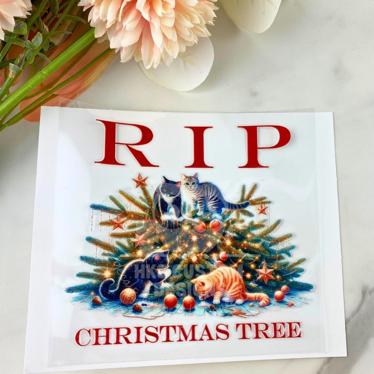 RIP Christmas Tree | 4" UV DTF Decal