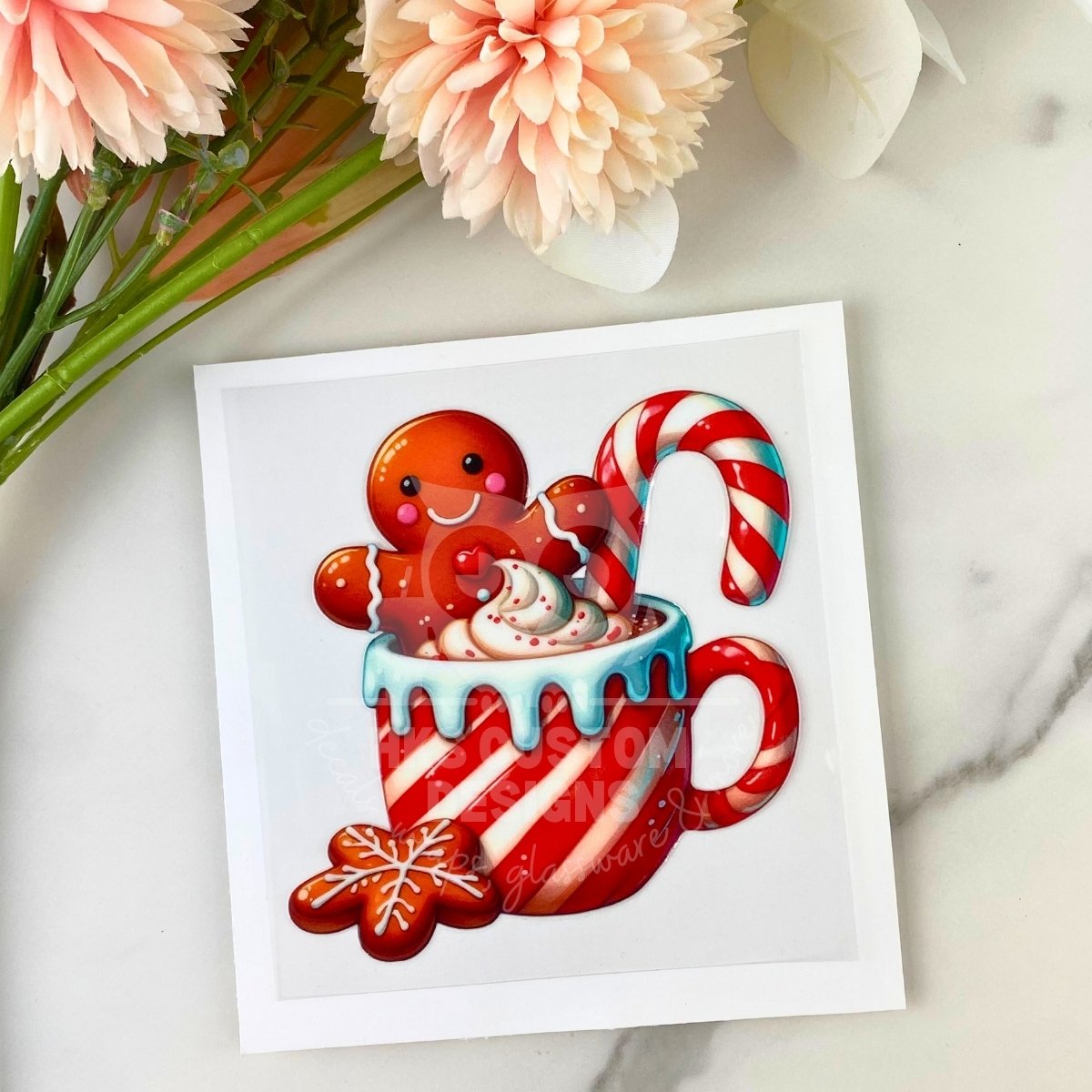 Candy Cane Cocoa | 4" UV DTF Decal