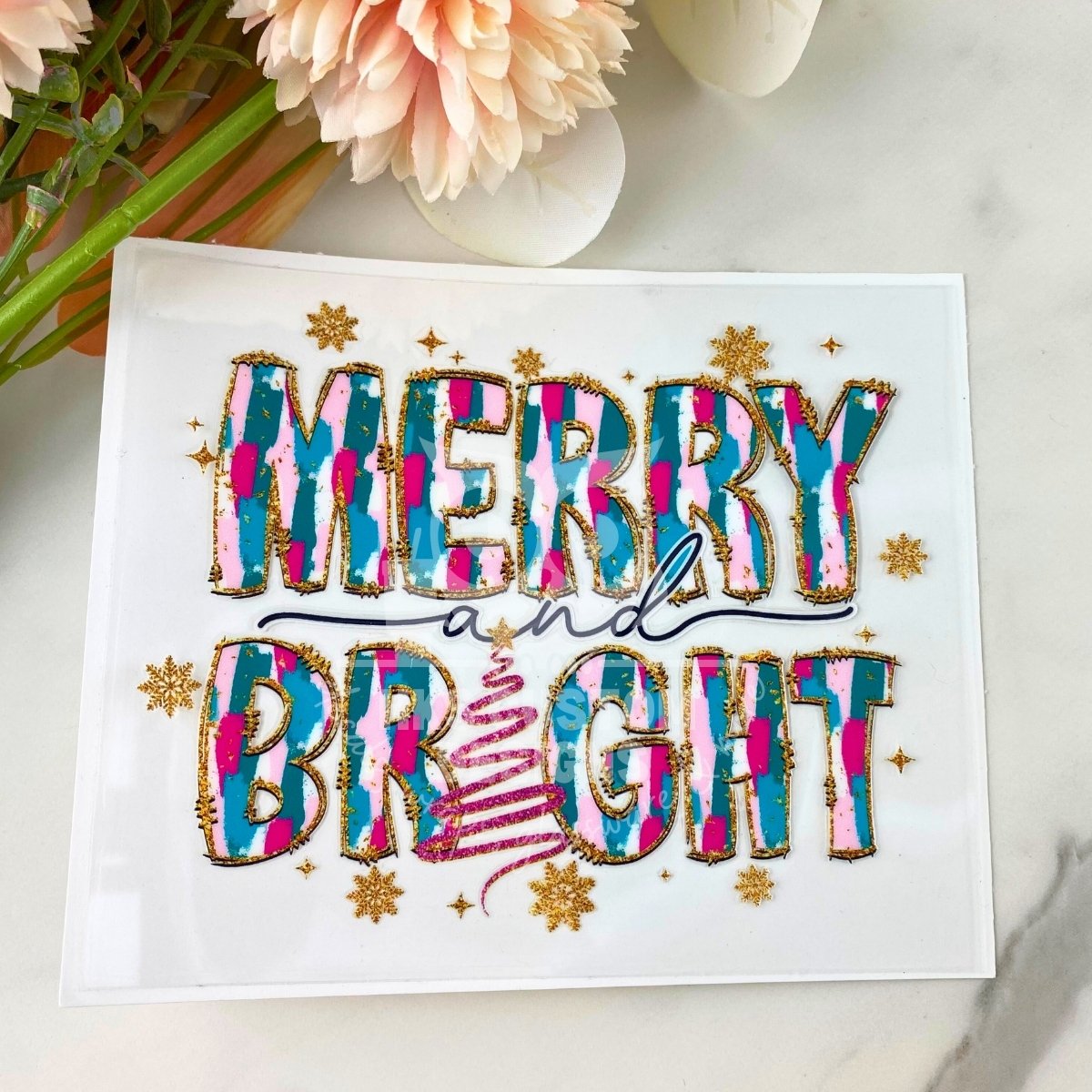 Merry and Bright2 | 4" UV DTF Decal