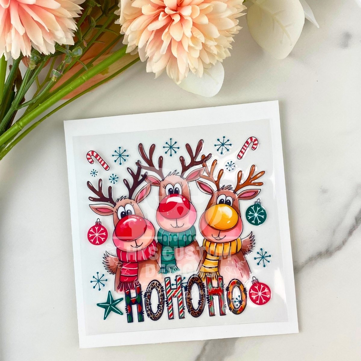 HoHoHo Reindeer | 4" UV DTF Decal