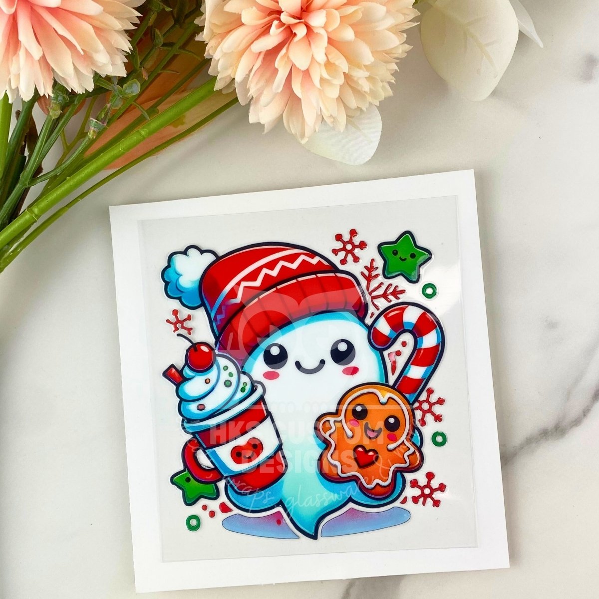 Christmas Ghost | 4" UV DTF Decal
